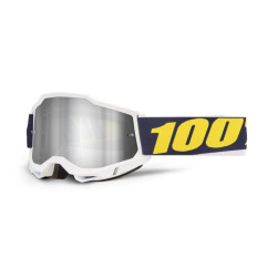 100 PROCENT GOGLE ACCURI 2 WOLG - MIRROR SILVER LENS - KOLOR CZERWONY/BIAŁY SZYBKA SREBRNE LUSTRO