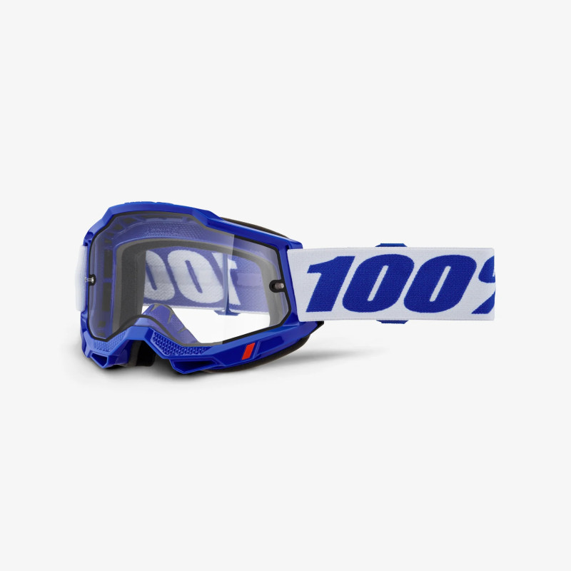 100 PROCENT GOGLE ACCURI 2 ENDURO MOTO BLUE - DUAL CLEAR LENS - KOLOR NIEBIESKI/BIAŁY SZYBKA PRZEŹROCZYSTA PODWÓJNA