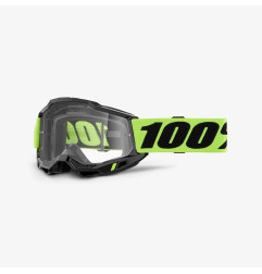 100 PROCENT GOGLE ACCURI 2 YOUTH JUNIOR NEON YELLOW - CLEAR LENS - KOLOR CZARNY/ŻÓŁTY FLUO SZYBA PRZEŹROCZYSTA