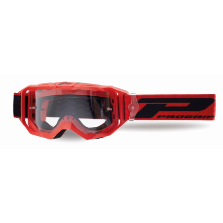 PROGRIP GOGLE PG3300-411 TR VISION KOLOR CZERWONY MAT (SZYBA PG3310 PRZEZROCZYSTA ANTISCRATCH, NO FOG, ANTI UV)