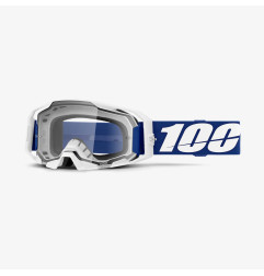 100 PROCENT GOGLE ARMATIC BLUE - CLEAR LENS - KOLOR BIAŁY/NIEBIESKI SZYBA PRZEŹROCZYSTA
