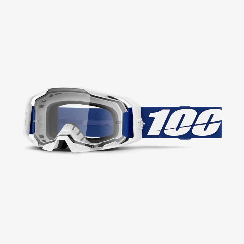 100 PROCENT GOGLE ARMATIC BLUE - CLEAR LENS - KOLOR BIAŁY/NIEBIESKI SZYBA PRZEŹROCZYSTA