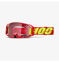 100 PROCENT GOGLE ARMATIC RED - CLEAR LENS - KOLOR CZERWONY/ŻÓŁTY FLUO SZYBA PRZEŹROCZYSTA