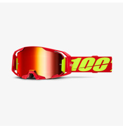 100 PROCENT GOGLE ARMATIC RED - MIRROR RED LENS - KOLOR CZERWONY/ŻÓŁTY FLUO SZYBA CZERWONE LUSTRO
