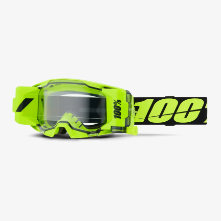 100 PROCENT GOGLE ARMATIC FORECAST ROLL-OFF NEON YELLOW - CLEAR LENS - KOLOR ŻÓŁTY FLUO/CZARNY SZYBA PRZEŹROCZYSTA