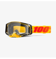 100 PROCENT GOGLE ARMEGA TETSU - CLEAR LENS - KOLOR ŻÓŁTY/CZERWONY/CZARNY SZYBKA PRZEŹROCZYSTA