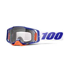 100 PROCENT GOGLE ARMEGA LAVINGAAD - CLEAR LENS - KOLOR NIEBIESKI/BIAŁY SZYBKA PRZEŹROCZYSTA
