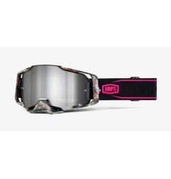 100 PROCENT GOGLE ARMEGA SARCELLE - MIRROR SILVER LENS - KOLOR CZARNY/RÓŻOWY SZYBKA SREBRNE LUSTRO