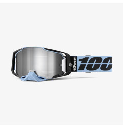 100 PROCENT GOGLE ARMEGA PETROS - MIRROR SILVER LENS - KOLOR NIEBIESKI/CZARNY SZYBKA SREBRNE LUSTRO