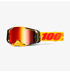 100 PROCENT GOGLE ARMEGA TETSU - MIRROR RED LENS - KOLOR ŻÓŁTY/CZERWONY/CZARNY SZYBKA CZERWONE LUSTRO
