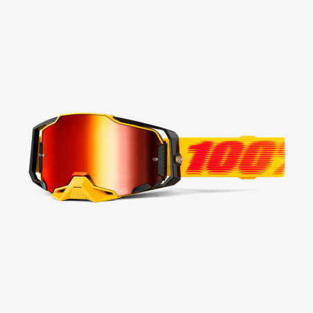 100 PROCENT GOGLE ARMEGA TETSU - MIRROR RED LENS - KOLOR ŻÓŁTY/CZERWONY/CZARNY SZYBKA CZERWONE LUSTRO