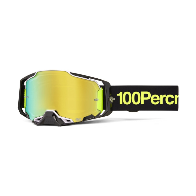100 PROCENT GOGLE ARMEGA ORBAN - MIRROR GOLD LENS - KOLOR CZARNY/ŻÓŁTY SZYBKA ZŁOTE LUSTRO