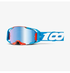 100 PROCENT JETT LAWRENCE LE ZESTAW GOGLE ARMATIC CHERRY-TORCHED MIRROR LENS+BLUE-BLUE MIRROR LENS