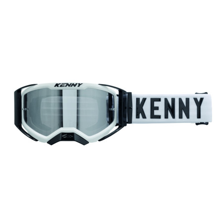 KENNY RACING GOGLE PERFORMANCE EVO 2 WHITE-CLEAR LENS- SZYBKA PRZEŹROCZYSTA KOLOR BIAŁY/CZARNY