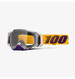 100 PROCENT GOGLE ARMEGA DIFENBAK - PURPLE MIRROR LENS - KOLOR ŻÓŁTY/FIOLETOWY/BIAŁY- SZYBKA FILOETOWE LUSTRO