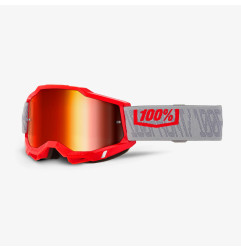 100 PROCENT GOGLE ACCURI 2 GATORBACK - RED MIRROR LENS- KOLOR CZERWONY/SZARY- SZYBKA CZERWONE LUSTRO