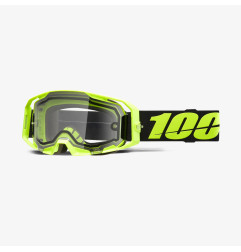 100 PROCENT GOGLE ARMATIC ENDURO MOTO DUAL PANE NEON YELLOW - CLEAR LENS - KOLOR ŻÓŁTY FLUO - SZYBKA PRZEŹROCZYSTA