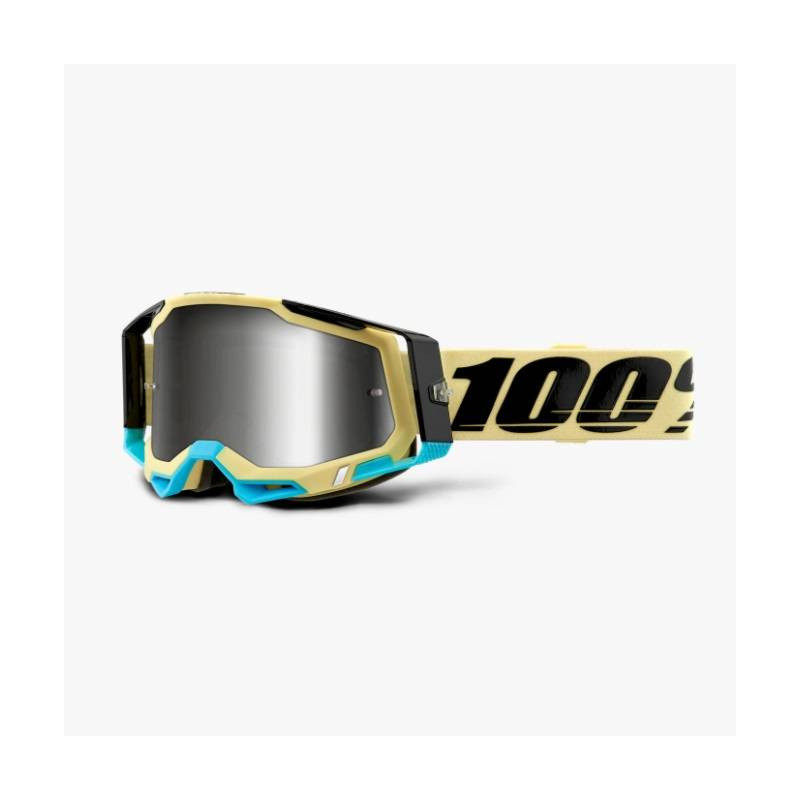 100 PROCENT WYPRZEDAŻ GOGLE RACECRAFT 2 AIRBLAST - MIRROR SILVER LENS - KOLOR BRĄZOWY/CZARNY SZYBKA SREBRNE LUSTRO