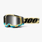 100 PROCENT WYPRZEDAŻ GOGLE RACECRAFT 2 AIRBLAST - MIRROR SILVER LENS - KOLOR BRĄZOWY/CZARNY SZYBKA SREBRNE LUSTRO