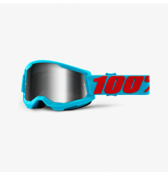 100 PROCENT GOGLE STRATA 2 SUMMIT - MIRROR SILVER LENS - KOLOR JASNY NIEBIESKI/CZERWONY SZYBKA SREBRNE LUSTRO