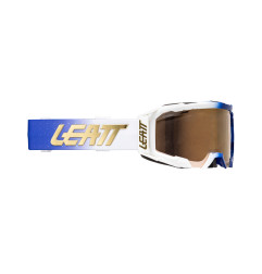 LEATT GOGLE ROWEROWE VELOCITY 5.0 MTB IRIZ GOGGLE ULTRABLUE BRONZE 68% - KOLOR BIAŁY/GRANATOWY SZYBKA LUSTRZANA BRĄZOWA