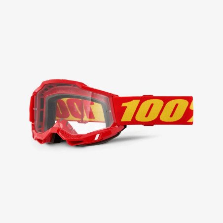 100 PROCENT GOGLE ACCURI 2 RED - CLEAR LENS - KOLOR CZERWONY / ZŁOTY SZYBKA PRZEŹROCZYSTA