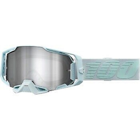 100 PROCENT GOGLE ARMEGA FARGO - MIRROR SILVER LENS - KOLOR SZARY SZYBKA SREBRNE LUSTRO