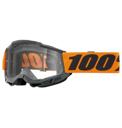 100 PROCENT GOGLE ACCURI 2 ORANGE - CLEAR LENS - KOLOR CZARNY/POMARAŃCZOWY SZYBKA PRZEŹROCZYSTA