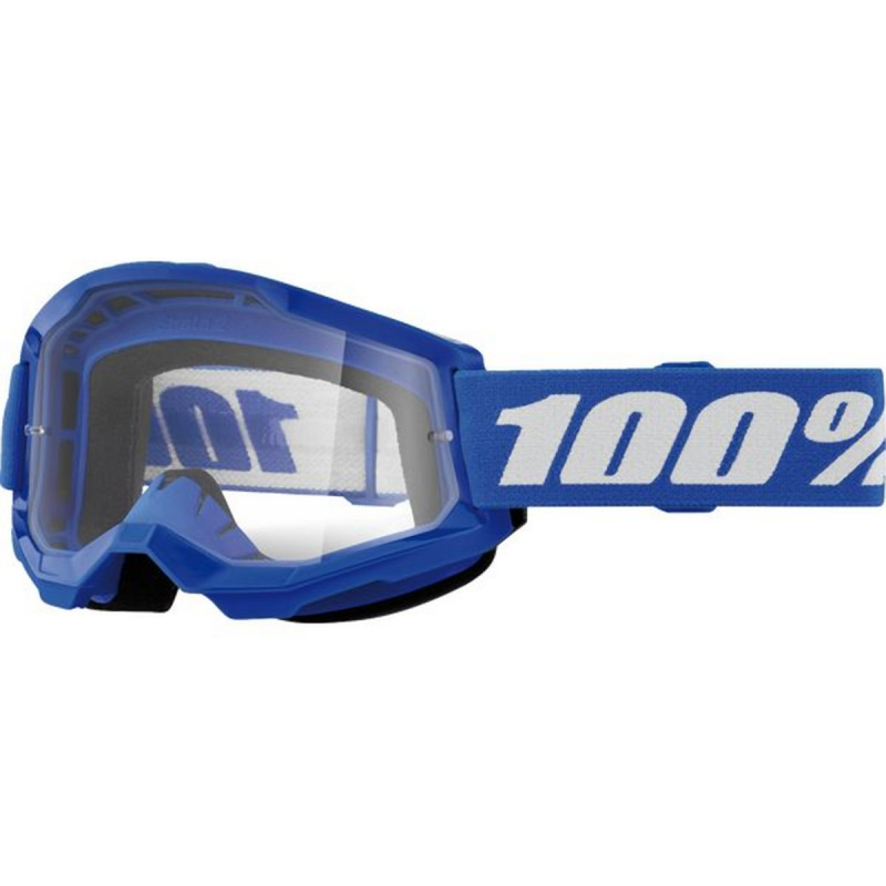 100 PROCENT GOGLE STRATA 2 YOUTH JUNIOR BLUE - CLEAR LENS - KOLOR NIEBIESKI/BIAŁY SZYBKA PRZEŹROCZYSTA