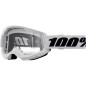 100 PROCENT GOGLE STRATA 2 YOUTH JUNIOR WHITE - CLEAR LENS - KOLOR BIAŁY/CZARNY SZYBKA PRZEŹROCZYSTA