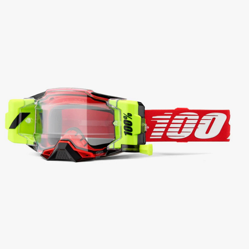 100 PROCENT GOGLE ARMEGA FORECAST ROLL-OFF RED - KOLOR CZERWONY/BIAŁY/ŻÓŁTY FLUO