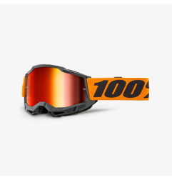 100 PROCENT GOGLE ACCURI 2 ORANGE - MIRROR RED LENS KOLOR CZARNY/POMARAŃCZOWY SZYBA CZERWONE LUSTRO