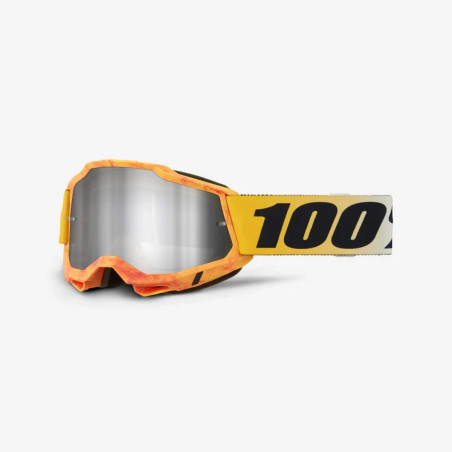 100 PROCENT GOGLE ACCURI 2 RAZZA - MIRROR SILVER LENS - KOLOR ŻÓŁTY/CZARNY SZYBA SREBRNE LUSTRO