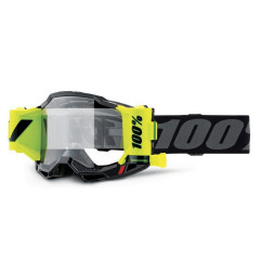 100 PROCENT GOGLE ACCURI 2 FORECAST ROLL-OFF BLACK - KOLOR CZARNY/SZARY/ŻÓŁTY FLUO SZYBKA PRZEŹROCZYSTA