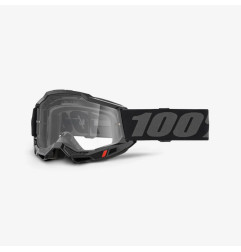 100 PROCENT GOGLE ACCURI 2 OTG BLACK - CLEAR LENS - KOLOR CZARNY/SZARY SZYBKA PRZEŹROCZYSTA