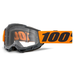 100 PROCENT GOGLE ACCURI 2 OTG ORANGE - CLEAR LENS - KOLOR CZARNY/POMARAŃCZOWY SZYBKA PRZEŹROCZYSTA