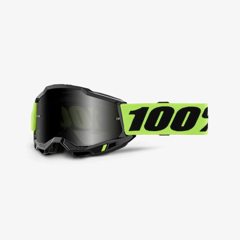 100 PROCENT GOGLE ACCURI 2 SAND NEON YELLOW - SMOKE LENS KOLOR CZARNY/ŻÓŁTY FLUO SZYBA PRZYCIEMNIANA