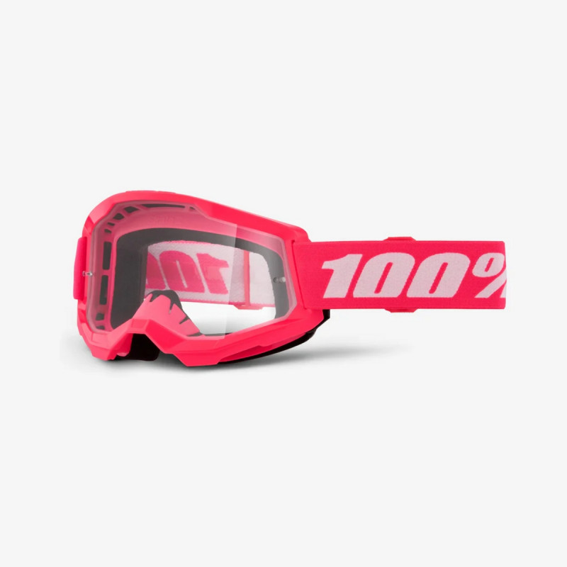 100 PROCENT GOGLE STRATA 2 PINK - CLEAR LENS - KOLOR RÓŻOWY/BIAŁY SZYBKA PRZEŹROCZYSTA