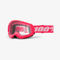 100 PROCENT GOGLE STRATA 2 PINK - CLEAR LENS - KOLOR RÓŻOWY/BIAŁY SZYBKA PRZEŹROCZYSTA