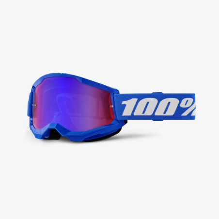 100 PROCENT GOGLE STRATA 2 BLUE - MIRROR RED/BLUE LENS - KOLOR NIEBIESKI/BIAŁY SZYBKA CZERWONO/NIEBIESKIE LUSTRO