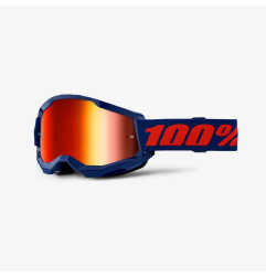 100 PROCENT GOGLE STRATA 2 NAVY - MIRROR RED LENS - KOLOR GRANATOWY/CZERWONY SZYBKA CZERWONE LUSTRO