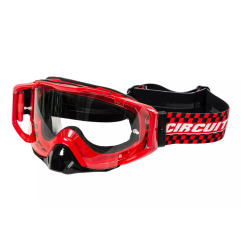 Gogle motocyklowe Circuit Quantum-N czerwony/czarny
