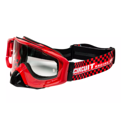 Gogle motocyklowe Circuit Quantum-N czerwony/czarny