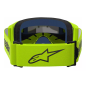 Gogle motocyklowe Alpinestars Vision 3 Wordmark żółty fluo szyba lustrzana srebrna