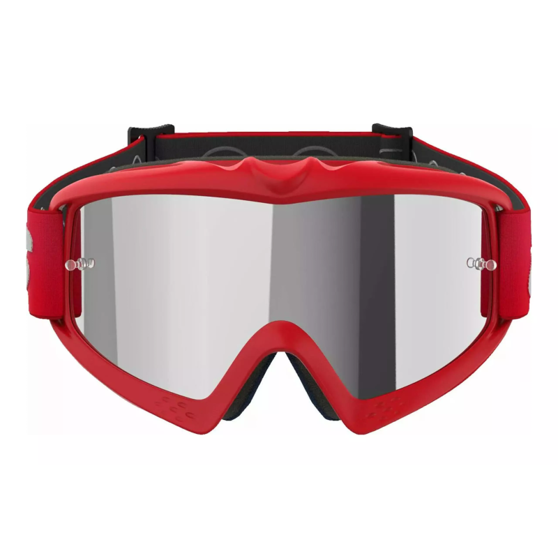 Gogle motocyklowe dziecięce Alpinestars Vision Blaze czerwony szyba lustrzana srebrna