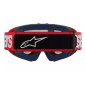 Gogle motocyklowe dziecięce Alpinestars Vision Blaze czerwony szyba lustrzana srebrna