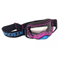 Gogle motocyklowe AirScreen Aero 01 MX czarny magenta błękitny wizjer przeźroczysty