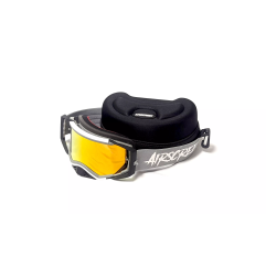 Gogle motocyklowe AirScreen Aero 01 MX czarny magenta błękitny wizjer przeźroczysty