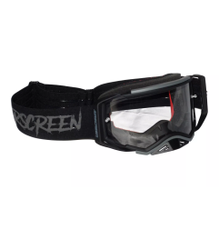 Gogle motocyklowe AirScreen Aero 04 MX czarny ciemny szary wizjer przeźroczysty