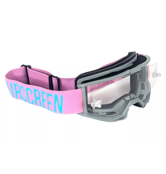 Gogle motocyklowe AirScreen Lite 01 EX szary pink wizjer przeźroczysty